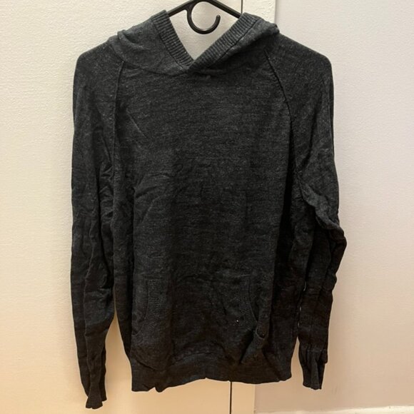 Old Navy Men's Dark Grey Long Sleeve Large Hoodie Shirt - Picture 1 of 2